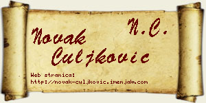 Novak Čuljković vizit kartica